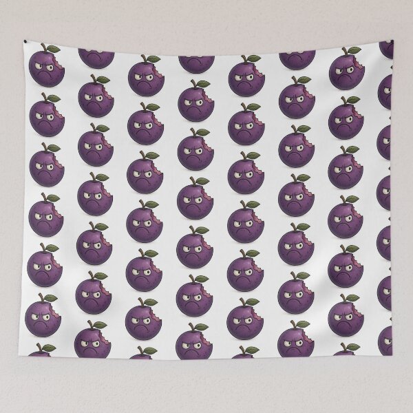 Artikelvorschau, Verärgerte Traube mit herausgebissenem Biss – Angry Fruit Character Art entworfen und verkauft von DripDesignHaus.