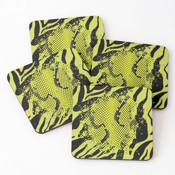 Item preview, Bold Lemongrass Snakeskin Zebra Stripes designed and sold by VonsKraftCorner.