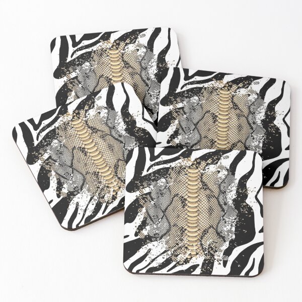 Item preview,  Bold Neutral Snakeskin Zebra Stripes designed and sold by VonsKraftCorner.