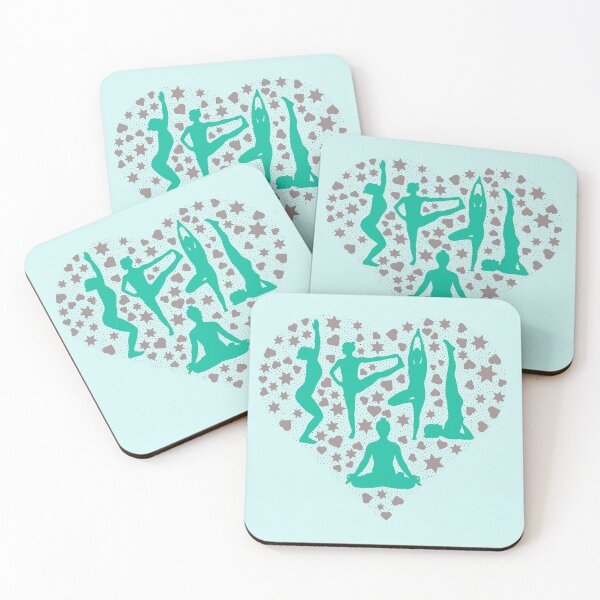 Item preview, Five Yoga Poses Arranged in the Shape of a Heart designed and sold by Laanas.
