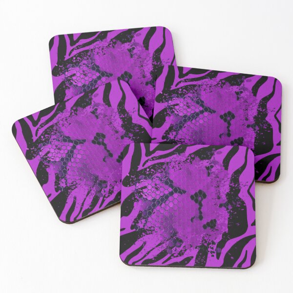 Item preview, Bold Purple Snakeskin Zebra Stripes designed and sold by VonsKraftCorner.