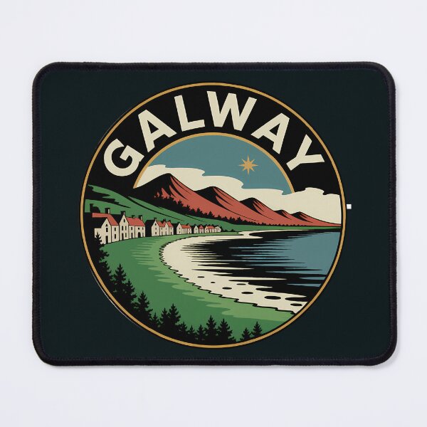 Item preview, Galway Ireland Illustration Travel Art Badge designed and sold by KrisSidDesigns.