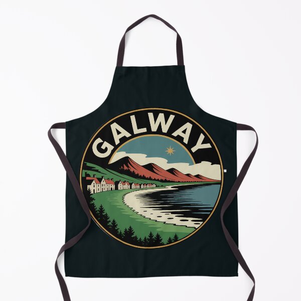 Item preview, Galway Ireland Illustration Travel Art Badge designed and sold by KrisSidDesigns.