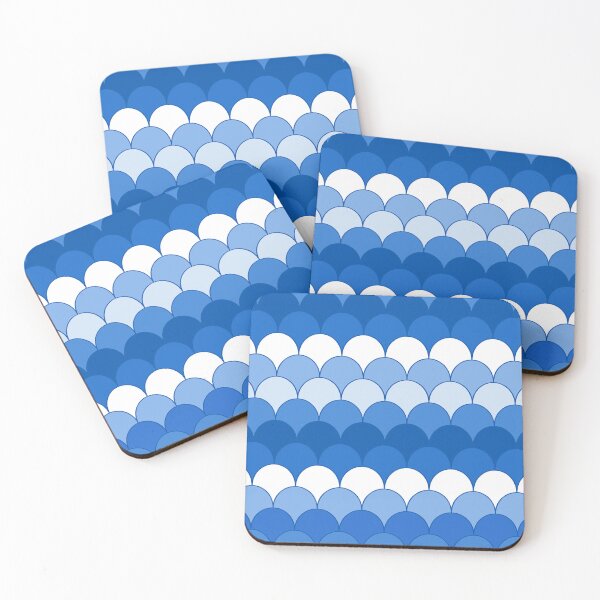 Item preview, Blue Mermaid Tail Scallop Seamless Repeat designed and sold by Sharon Schwalbe.
