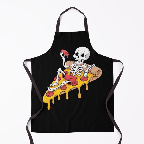 Item preview, Funny Lazy Skeleton Lounging on Pepperoni Pizza Graphic designed and sold by SpookshowDesign.