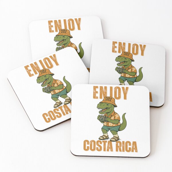 Item preview, Costa Rica Tourist T-Rex Pura Vida – Dinosaur Vacation Apparell designed and sold by Thehatinthecat.