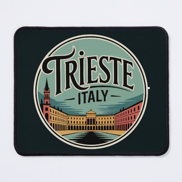 Item preview, Trieste Italy Illustration Travel Art Badge designed and sold by KrisSidDesigns.