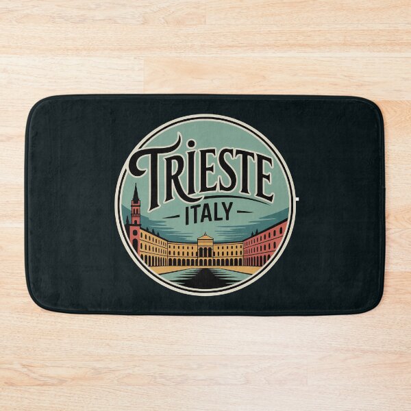 Item preview, Trieste Italy Illustration Travel Art Badge designed and sold by KrisSidDesigns.