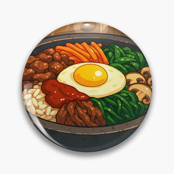 Item preview, Bibimbap Bowl – Korean Comfort Food Anime designed and sold by PosterFuel.