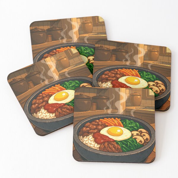 Item preview, Bibimbap Bowl – Korean Comfort Food Anime designed and sold by PosterFuel.