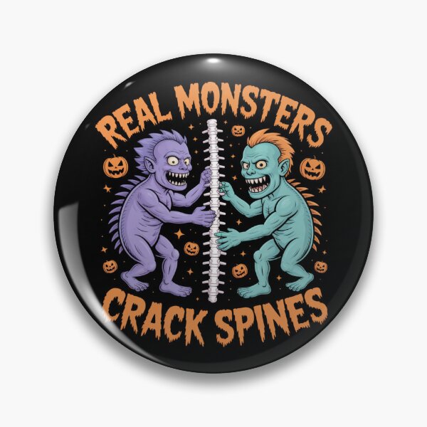 Item preview, Real Monsters Crack Spines Halloween Osteopath designed and sold by osteopath shop.