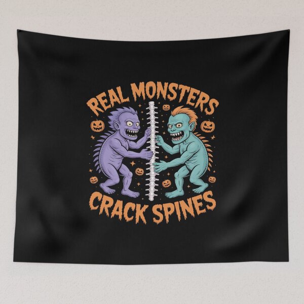 Item preview, Real Monsters Crack Spines Halloween Osteopath designed and sold by osteopath shop.