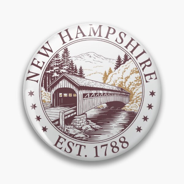 Item preview, New Hampshire Est. 1788 designed and sold by HappyCraftyPeachPixl.