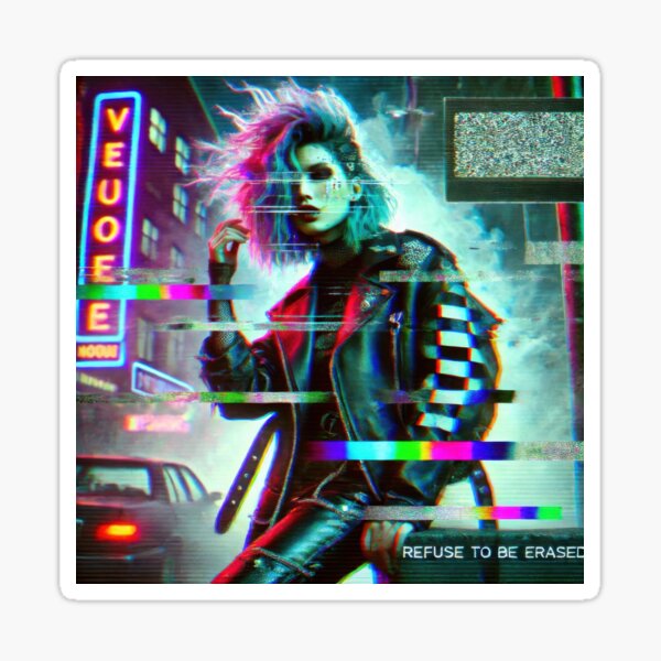 Item preview, Refuse to be Erased I designed and sold by Digital Neon Kaneda.