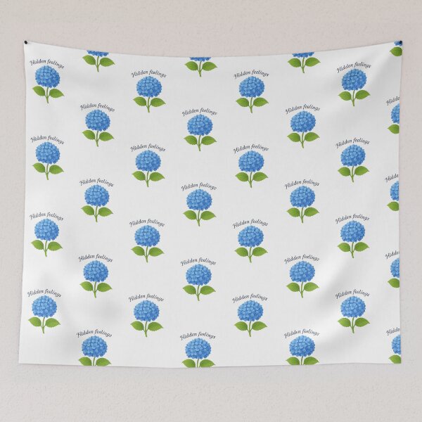 Item preview, Hidden Feelings – Blue Hydrangea Sticker designed and sold by StickerLab011.