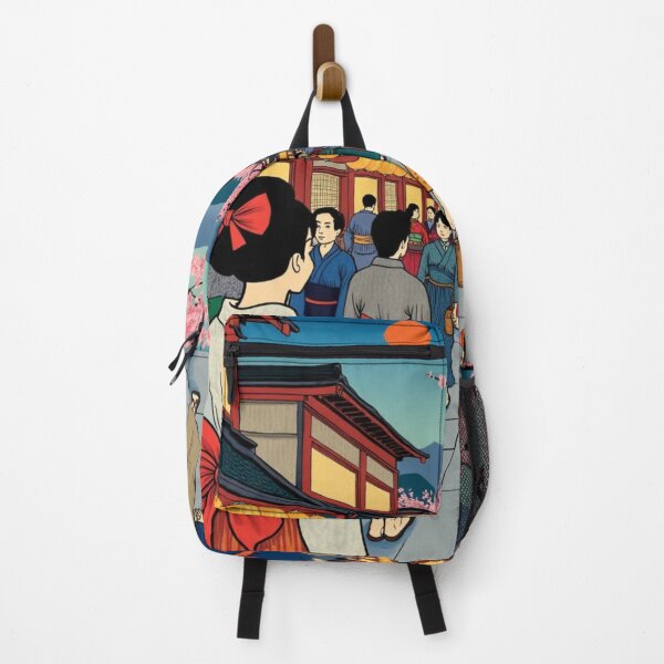 Item preview, Cherry Blossom Street Stroll – Vintage Japanese Ukiyo-e Style Art designed and sold by TheDesignDen52.