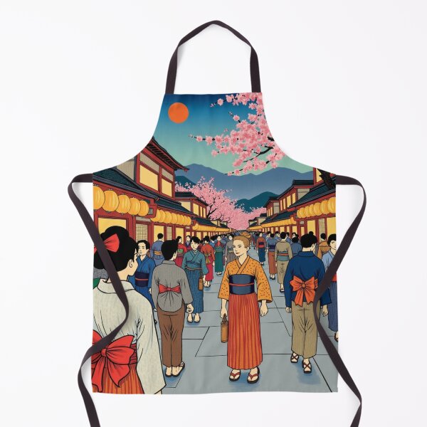 Item preview, Cherry Blossom Street Stroll – Vintage Japanese Ukiyo-e Style Art designed and sold by TheDesignDen52.