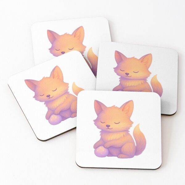 Item preview, Tranquil Fox and Starry Ball – Mellow Playtime Series designed and sold by ArtByAlgorithms.