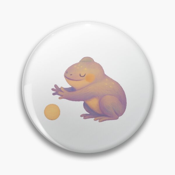 Item preview, Peaceful Frog Reaching for Ball – Mellow Playtime Series designed and sold by ArtByAlgorithms.