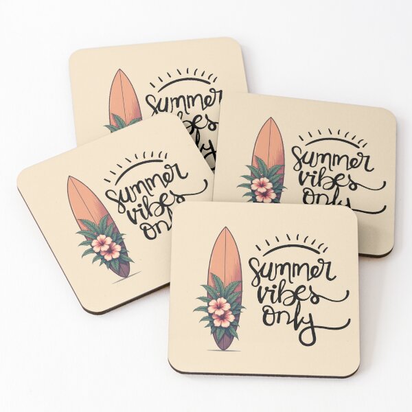 Item preview, Beach floral surfboard summer vibes only designed and sold by VibrArtco.