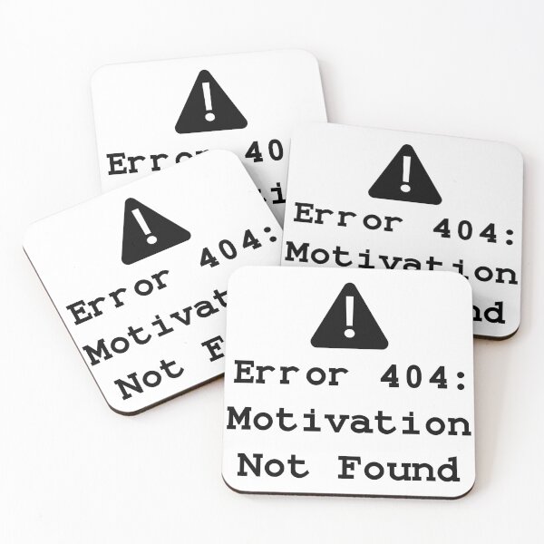 Artikelvorschau, Fehler 404 Motivation nicht gefunden – Tech Humor entworfen und verkauft von PrintProsto.
