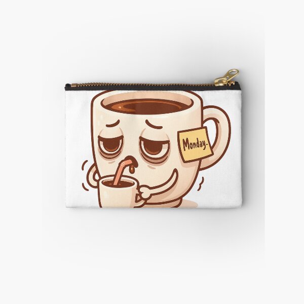 Item preview, Taza de café cansada con cara de lunes triste designed and sold by ericvonberner.