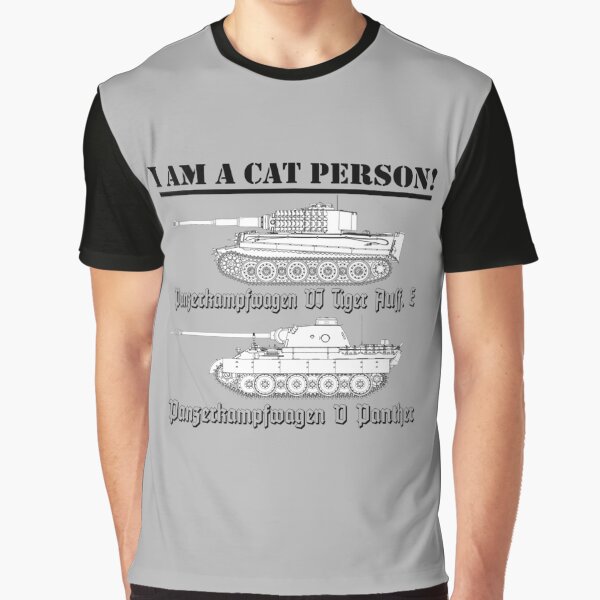 Vista previa del artículo con la obra «Soy una persona a la que le gustan los gatos (TANKS)», diseñado y vendido por General-Rascal.
