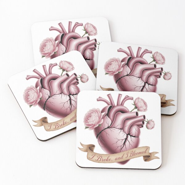 Item preview, Porcelain Heart Bloom | Emotional Healing Quote designed and sold by MoodtypeS25.