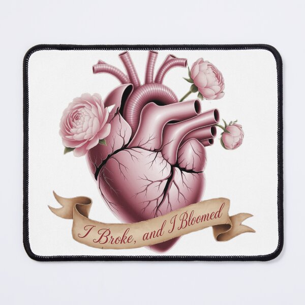 Item preview, Porcelain Heart Bloom | Emotional Healing Quote designed and sold by MoodtypeS25.