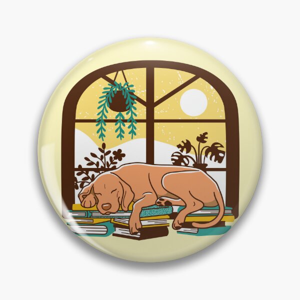 Item preview, Sleepy Vizsla and Books designed and sold by Wlaurence.
