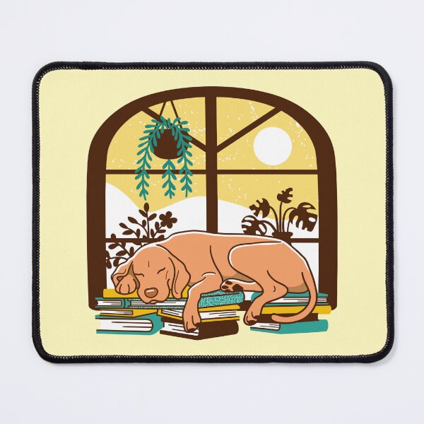 Item preview, Sleepy Vizsla and Books designed and sold by Wlaurence.
