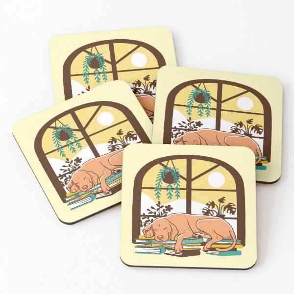 Item preview, Sleepy Vizsla and Books designed and sold by Wlaurence.
