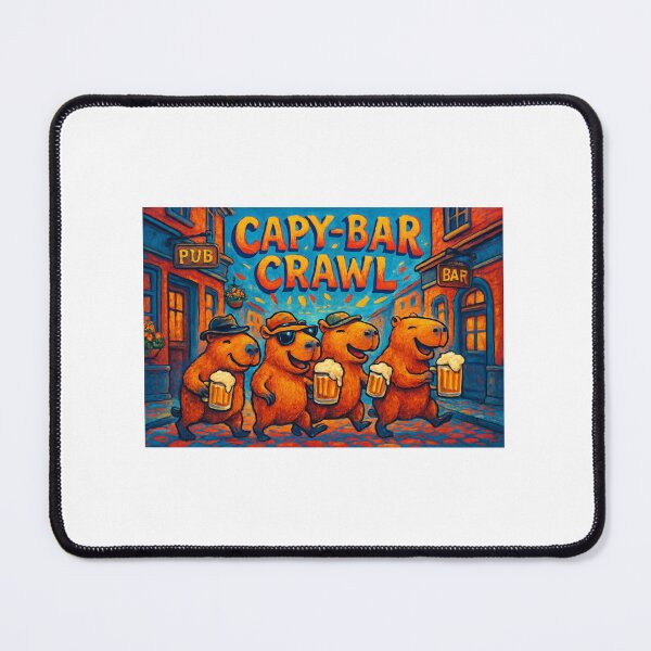 Item preview, Capy-bar crawl (capybaras) designed and sold by Drunk-Animals.