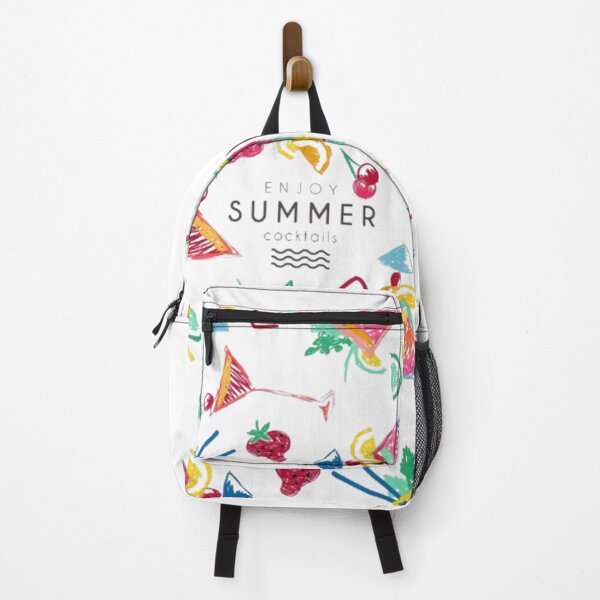 Item preview, Enjoy Summer Cocktails – Colorful Crayon Drink Pattern designed and sold by MeowLoka ⭐⭐⭐⭐.