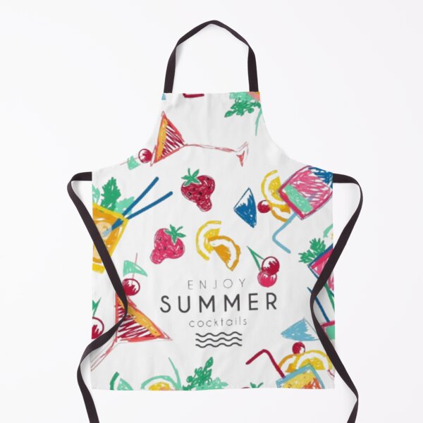 Item preview, Enjoy Summer Cocktails – Colorful Crayon Drink Pattern designed and sold by MeowLoka ⭐⭐⭐⭐.