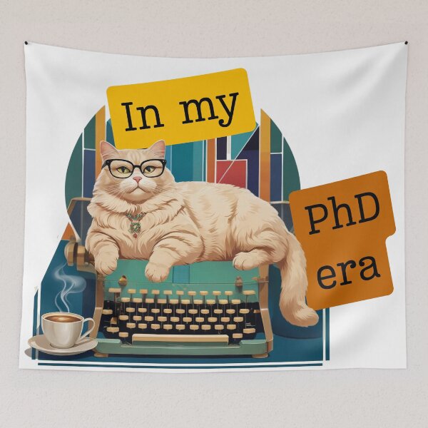 Item preview, In My PhD Era - Funny PhD Student Cat or Graduate designed and sold by nerdycatshop.