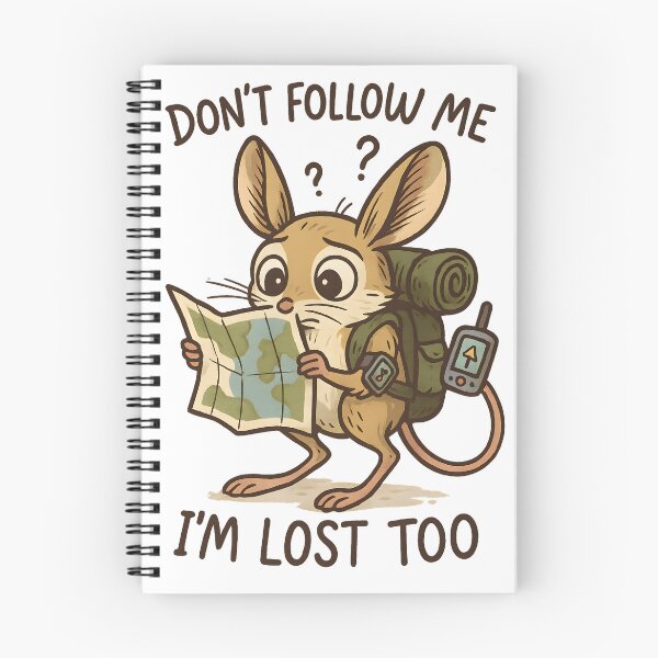 Item preview, Don’t Follow Me, I’m Lost Too – Confused Explorer Jerboa Design designed and sold by VibeSnax.