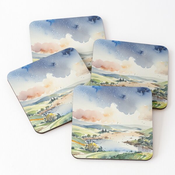 Item preview, High above the Dart from Ashprington3 （watercolour + AI） designed and sold by artsmeow.