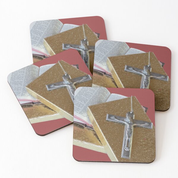 Item preview, Crucifix with Jesus Christ & Bible Acts designed and sold by MYTOPSHELF.