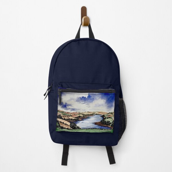 Item preview, High above the Dart from Ashprington (watercolour + AI) designed and sold by artsmeow.