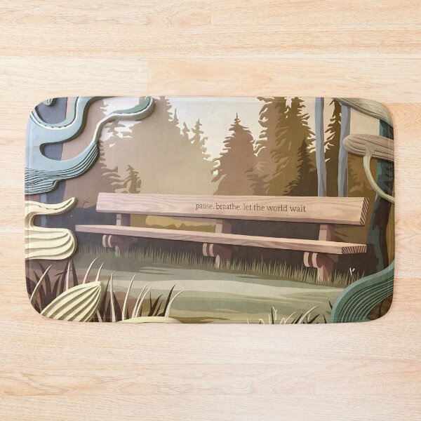 Item preview, Pause Breathe Let The World Wait, Self Care Quote inspired by modern art designed and sold by MoMidoStore.