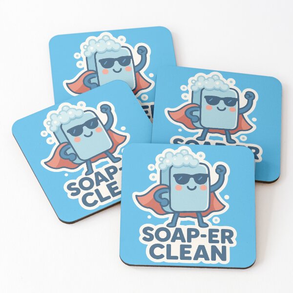 Item preview,  Soap-er Clean – Superhero Soap Pun designed and sold by BloomKind.