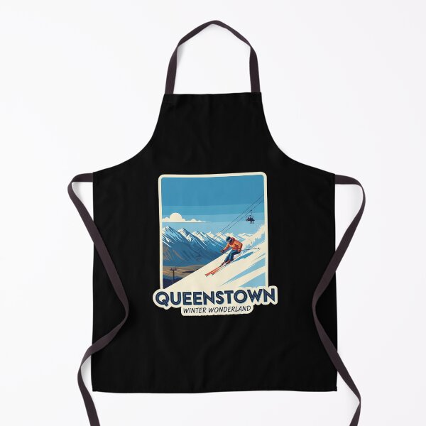 Item preview, Queenstown Winter Wonderland: A Retro-Modern Ski Poster designed and sold by Digital Dreams Arts.