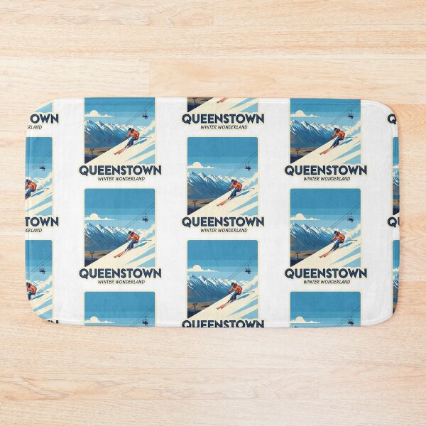 Item preview, Queenstown Winter Wonderland: A Retro-Modern Ski Poster designed and sold by Digital Dreams Arts.