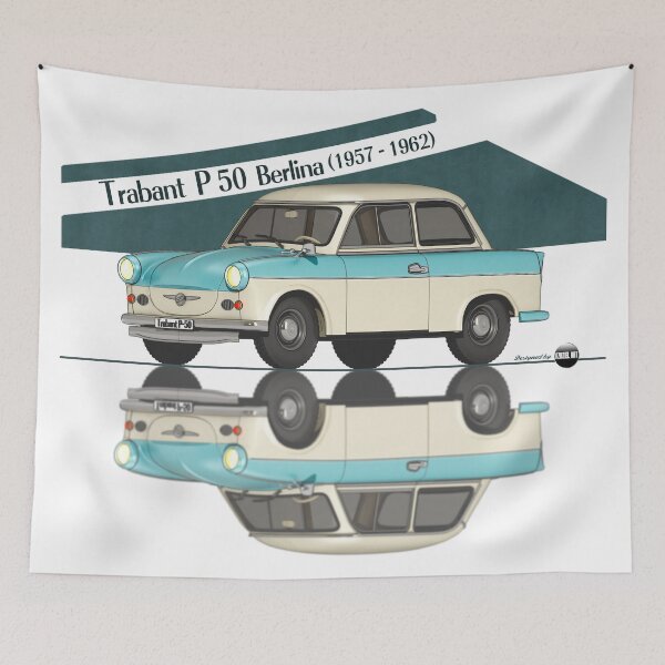 Item preview, Trabant P50 Marmorweiss und Heliotrop Farbe (1957–1962) – The icon of the East designed and sold by Azaziel.