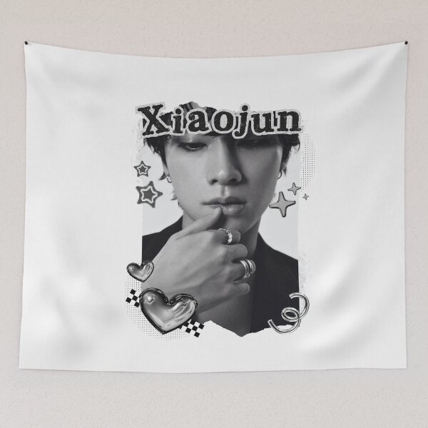Item preview, NCT Xiaojun (샤오쥔) Kpop Boy Group Black and White Collage Design designed and sold by AJUNICE STUDIO.