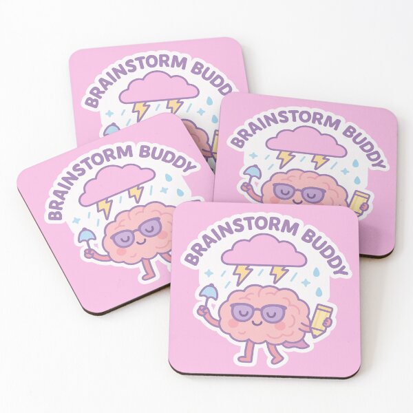 Item preview,  Brainstorm Buddy – Creative Brain Pun Sticker designed and sold by BloomKind.