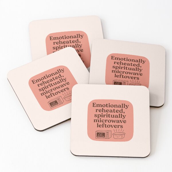 Item preview, Emotionally Reheated Sticker – Mentally Toasted Microwave Quote designed and sold by MentallyToasted.