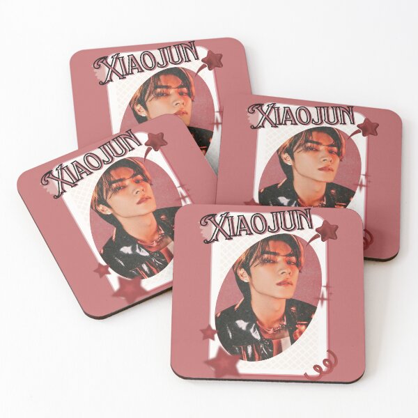 Item preview, NCT Xiaojun (샤오쥔) Kpop Boy Group Card Red Aesthetic Collage Design designed and sold by AJUNICE STUDIO.