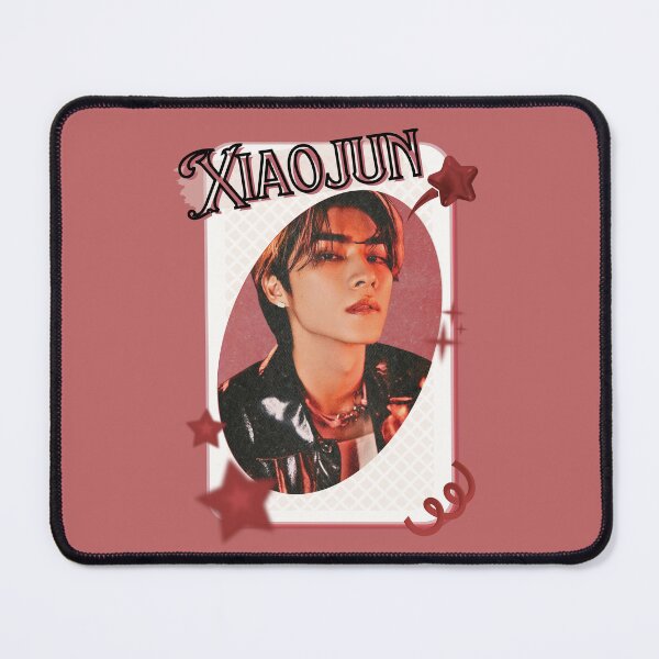 Item preview, NCT Xiaojun (샤오쥔) Kpop Boy Group Card Red Aesthetic Collage Design designed and sold by AJUNICE STUDIO.
